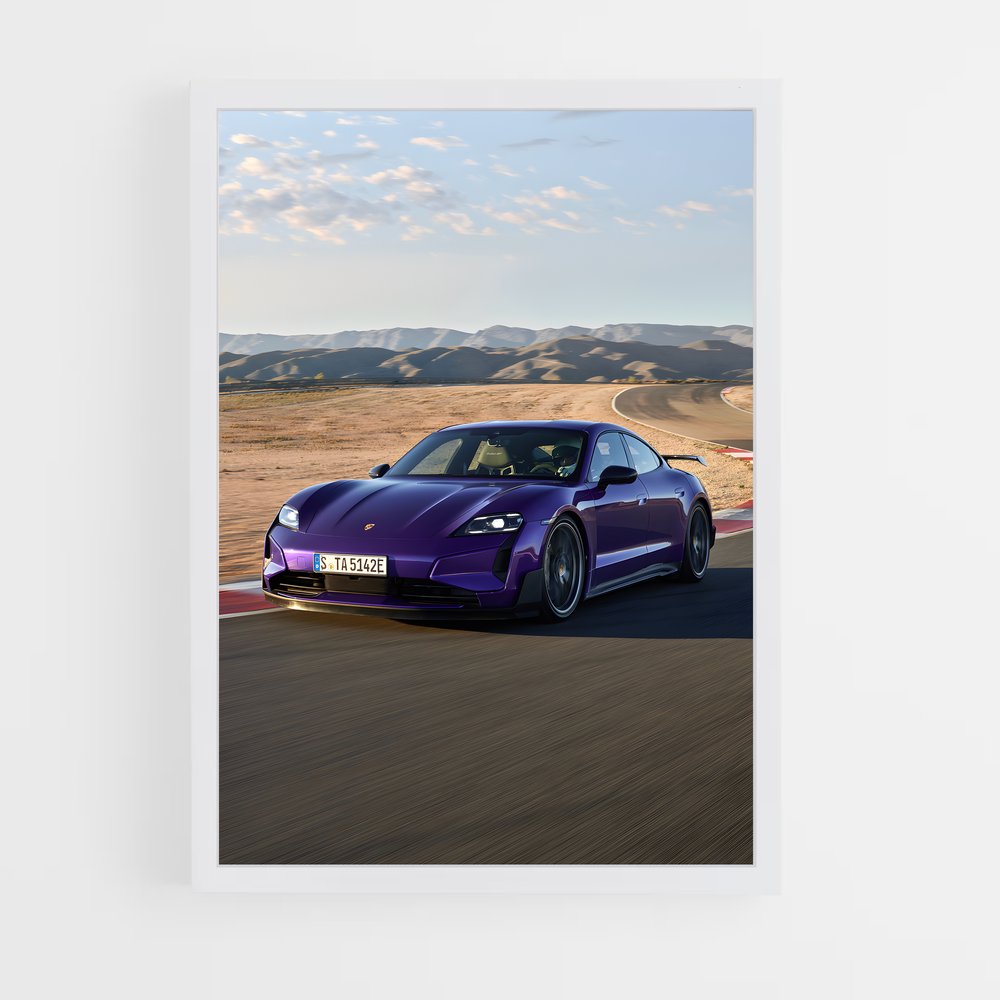 Poster Turbo Violet – affiche Porsche (vue 3)